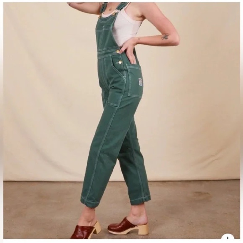BIG BUD PRESS Petite Emerald Green Overalls